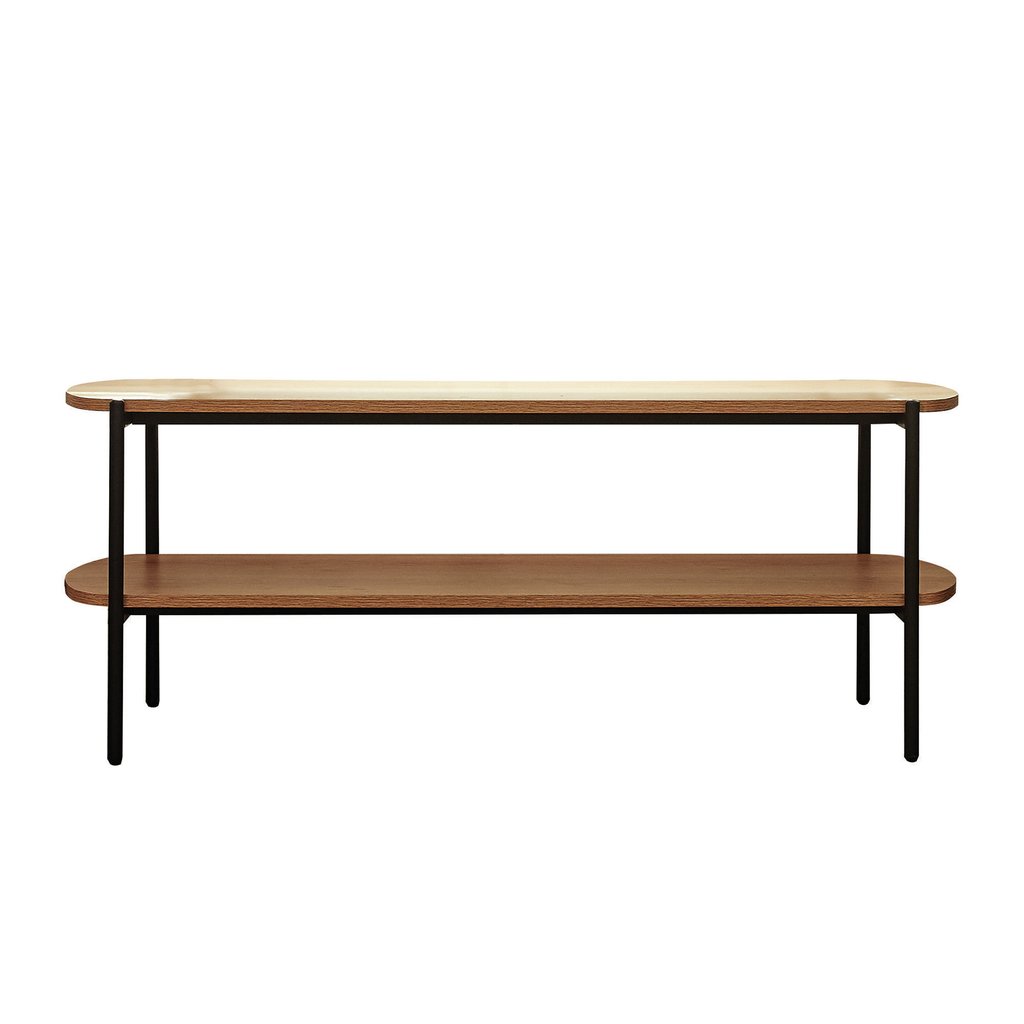 Mesa Ratona 2 Estantes Industrial Acacia 120Cm