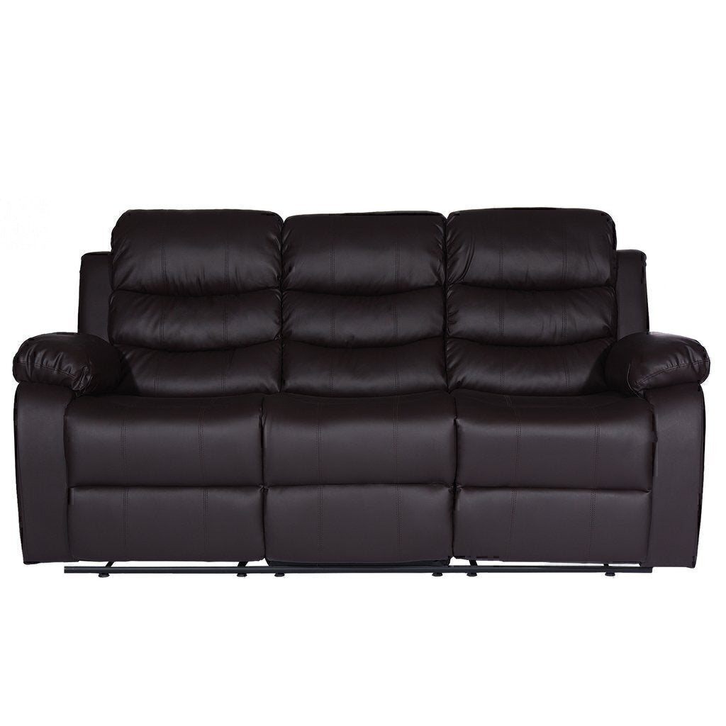 Sillón Reclinable 3 Cuerpos Beverly Negro/Marrón/Gris