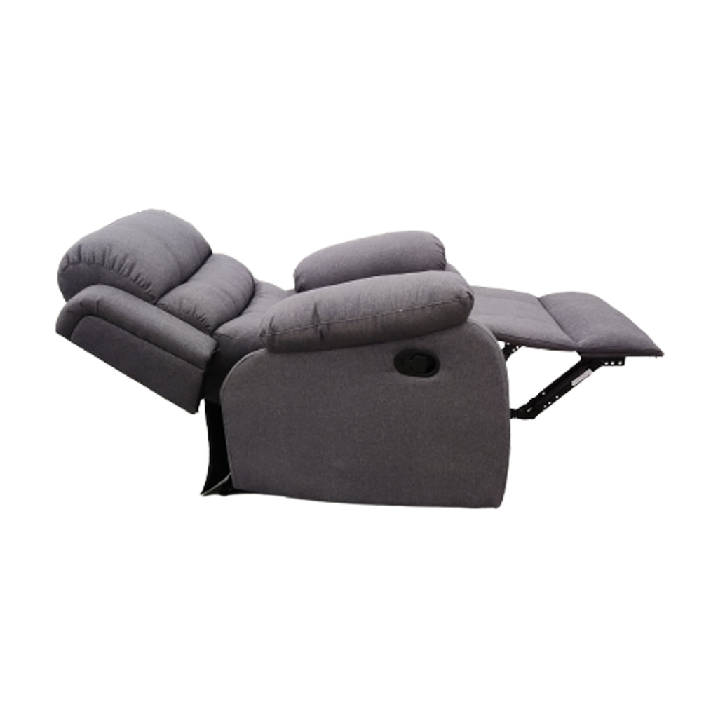 Sillon Reclinable 1 Cuerpo Beverly Negro/Marrón/Gris