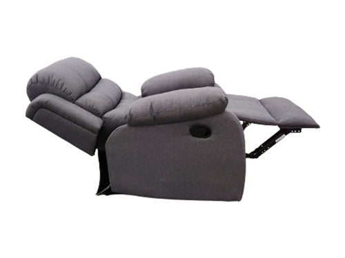 Sillón Reclinable 2 Cuerpos Beverly Negro/Marrón/Gris