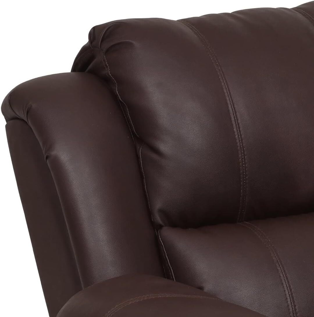 Sillón Reclinable 2 Cuerpos Beverly Negro/Marrón/Gris