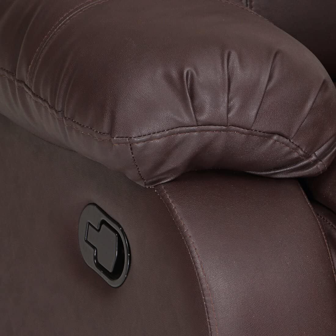 Sillón Reclinable 2 Cuerpos Beverly Negro/Marrón/Gris