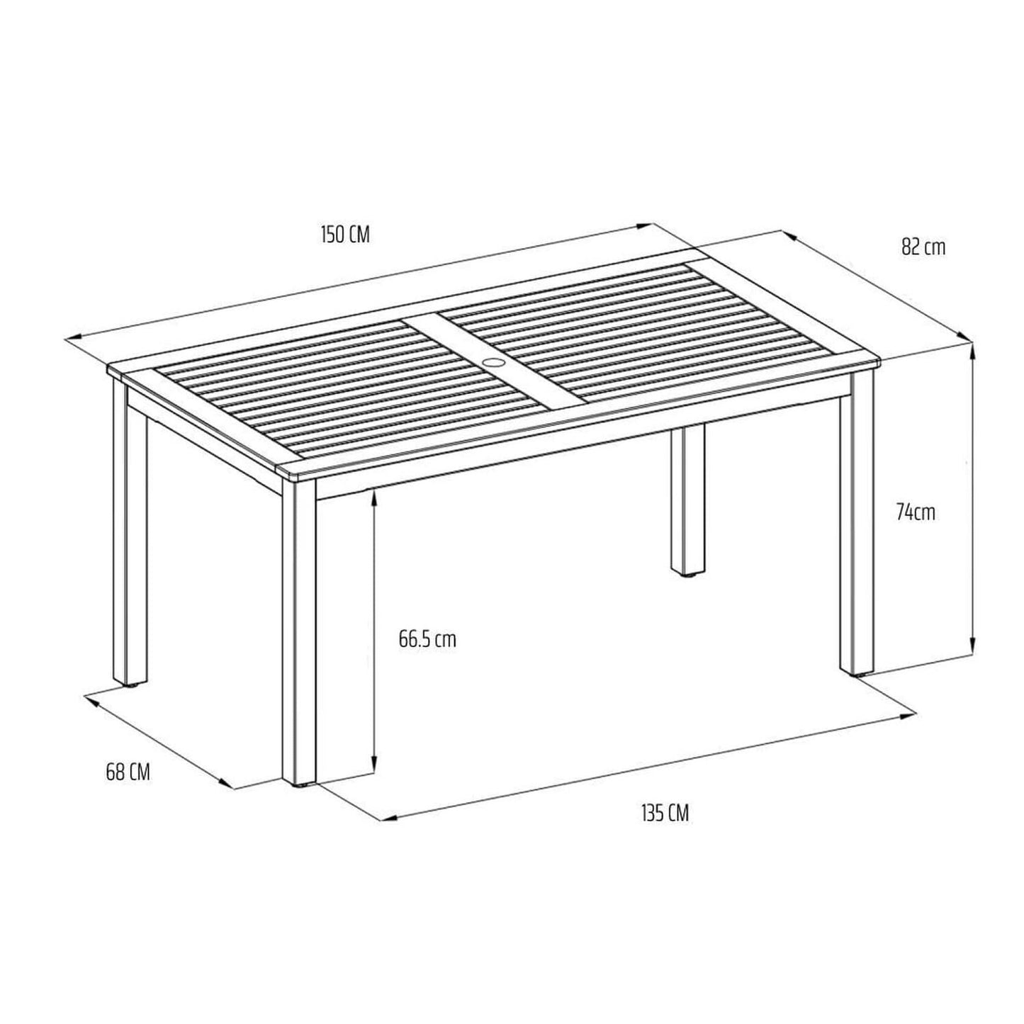 Mesa De Madera Rectangular Orlando