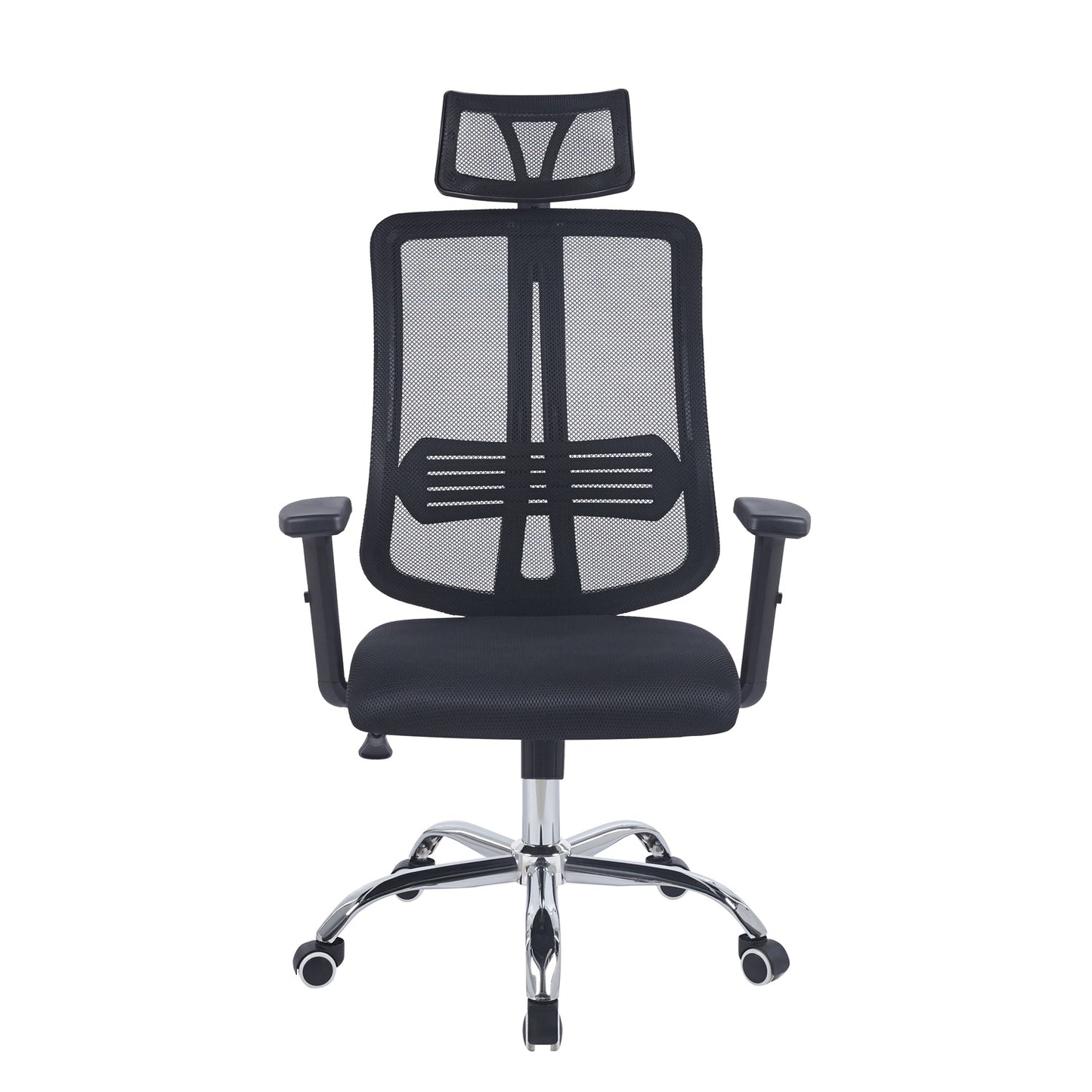 Silla De Oficina Mesh Ergonómica Base Cromada