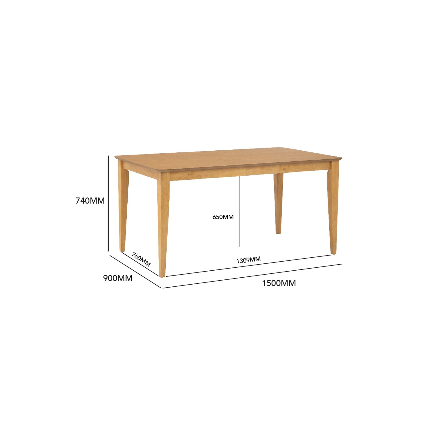 Mesa De Comedor Allegro 150 Natural