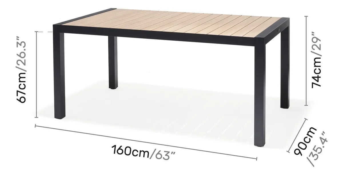 Set De Exterior Panamá Black Con 6 Sillas Elisa