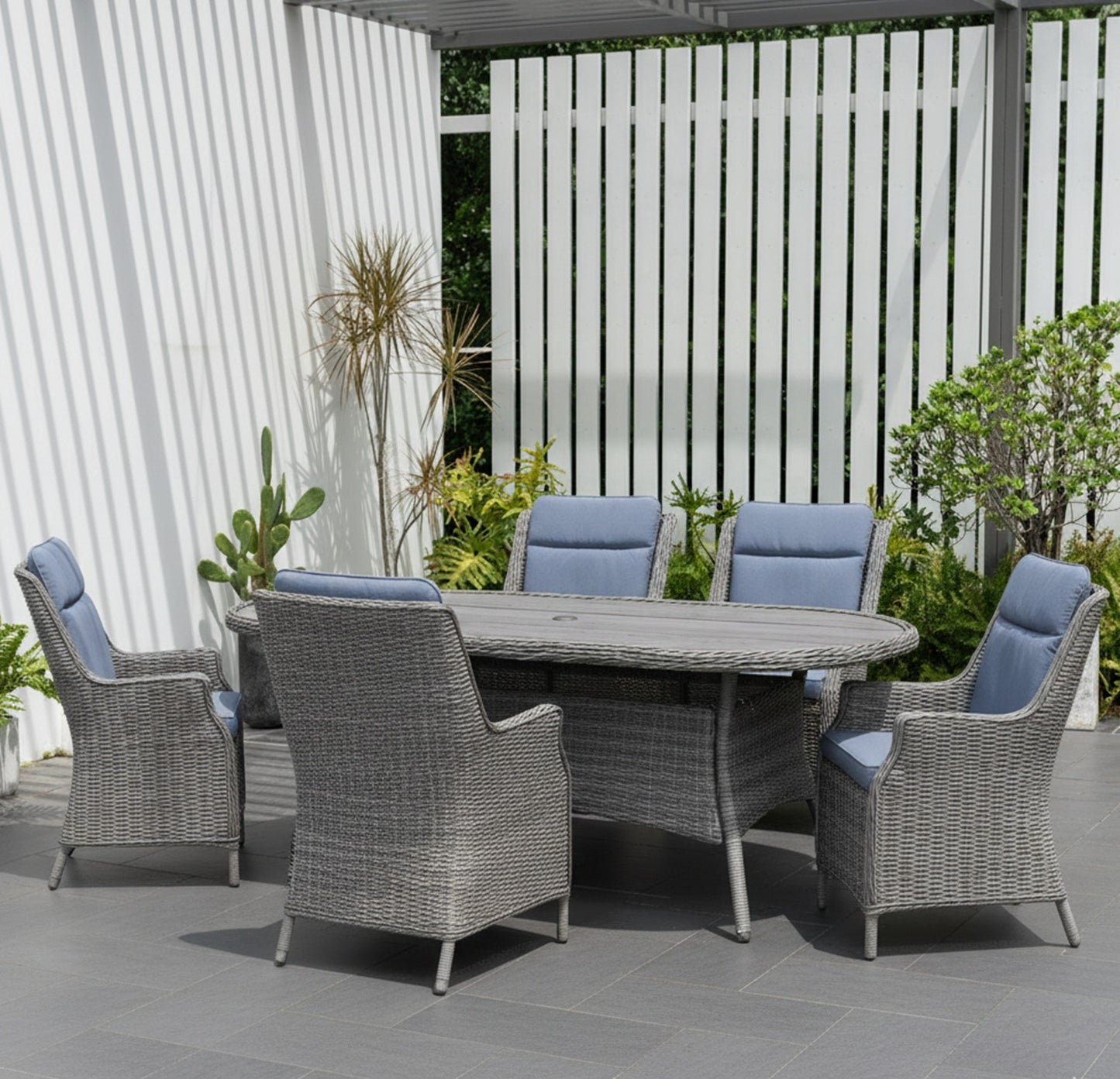 Set De Exterior Martinique Con 6 Sillas Haití