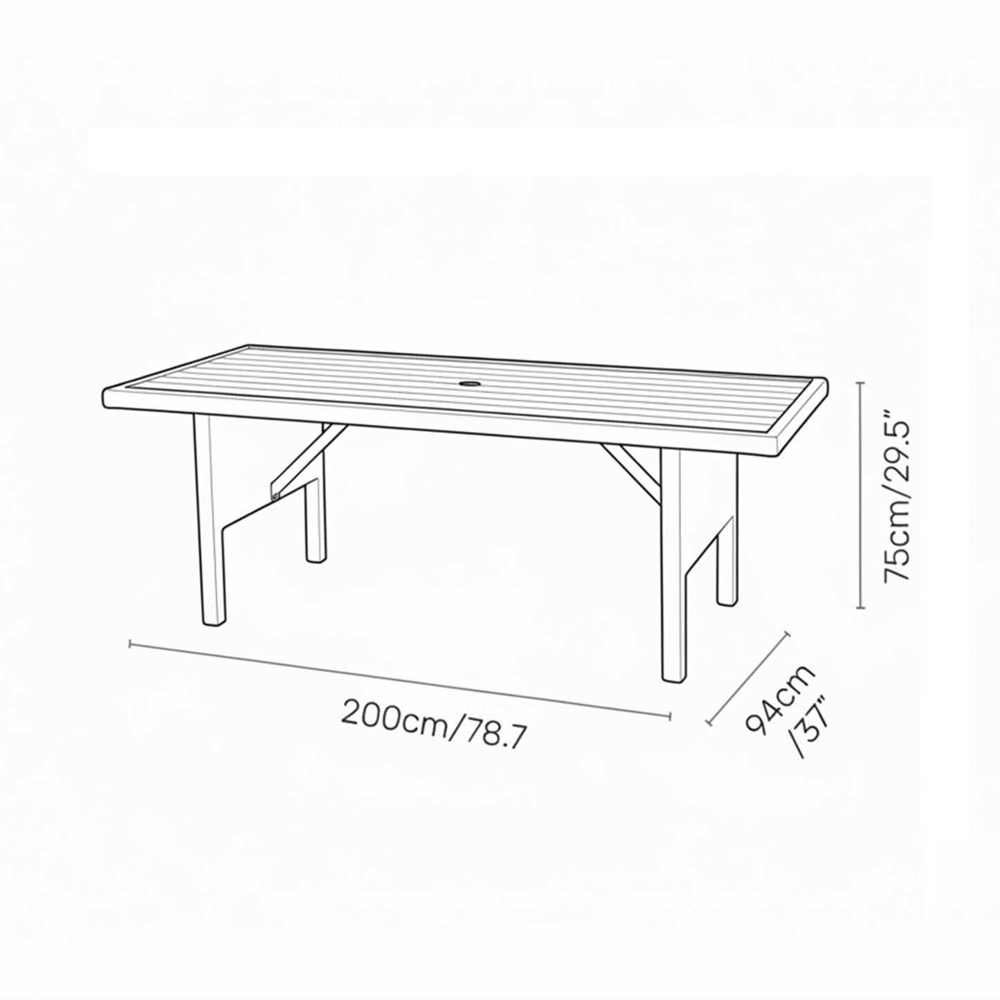 Mesa De Madera Rectangular Bermuda Haití