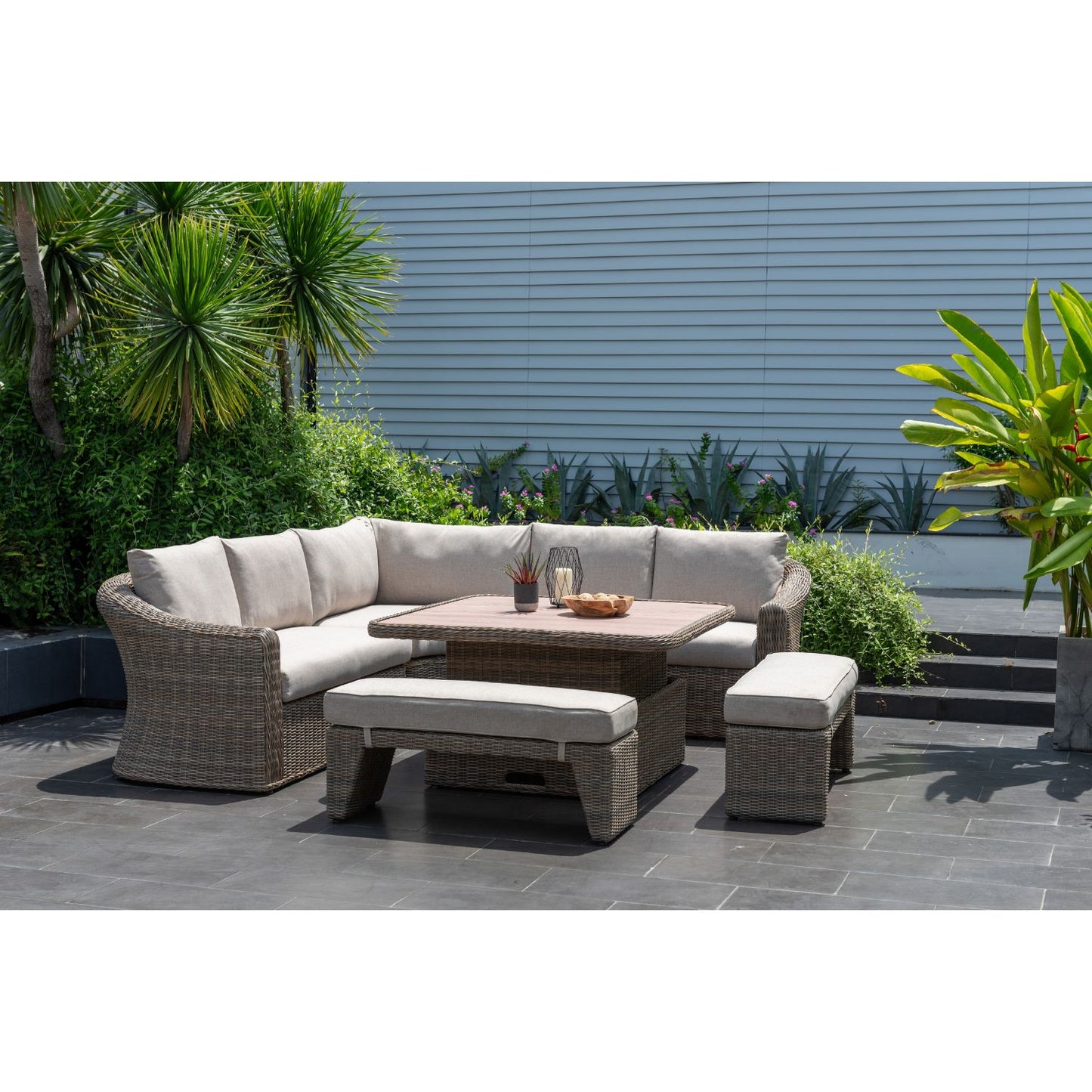 Juego De Jardín Martinique Deluxe Corner Camel