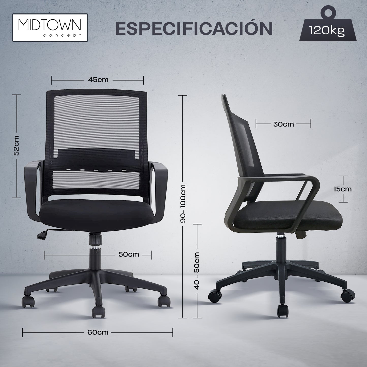 Silla De Escritorio Oficina Ergonomica Mesh Sally