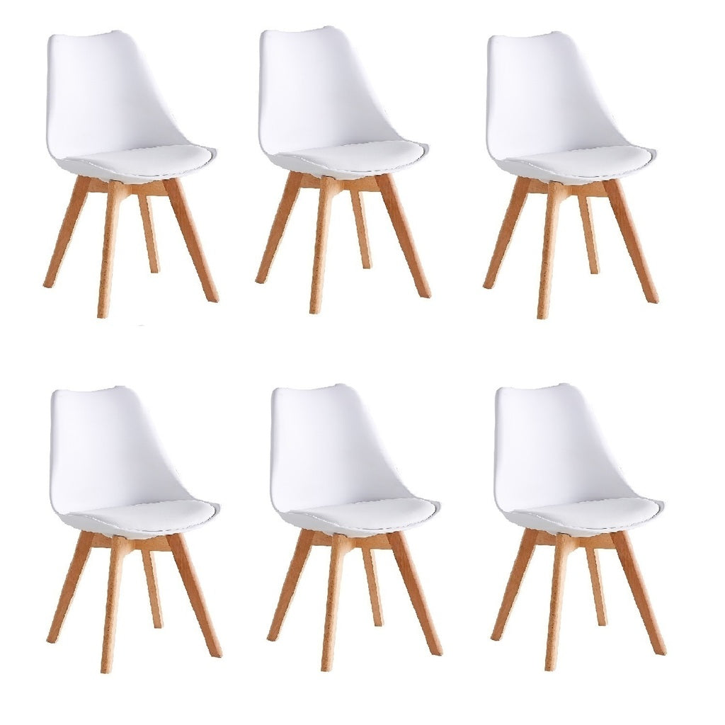 Juego De Sillas Tulip X6 Unidades (Varios Colores)