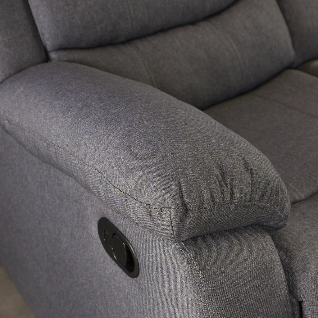 Sillón Reclinable 2 Cuerpos Beverly Negro/Marrón/Gris
