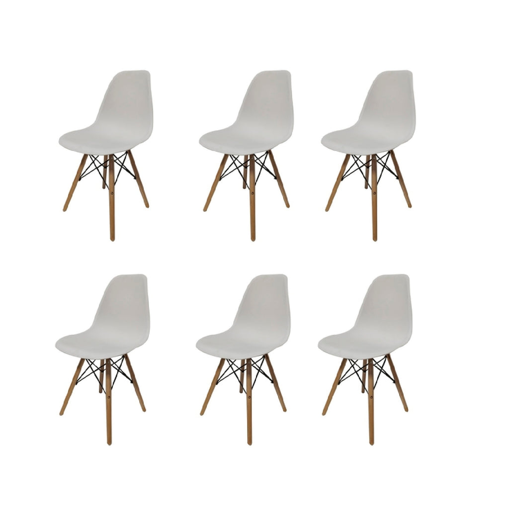 Juego De Sillas Eames X6 Unidades Variedad De Colores