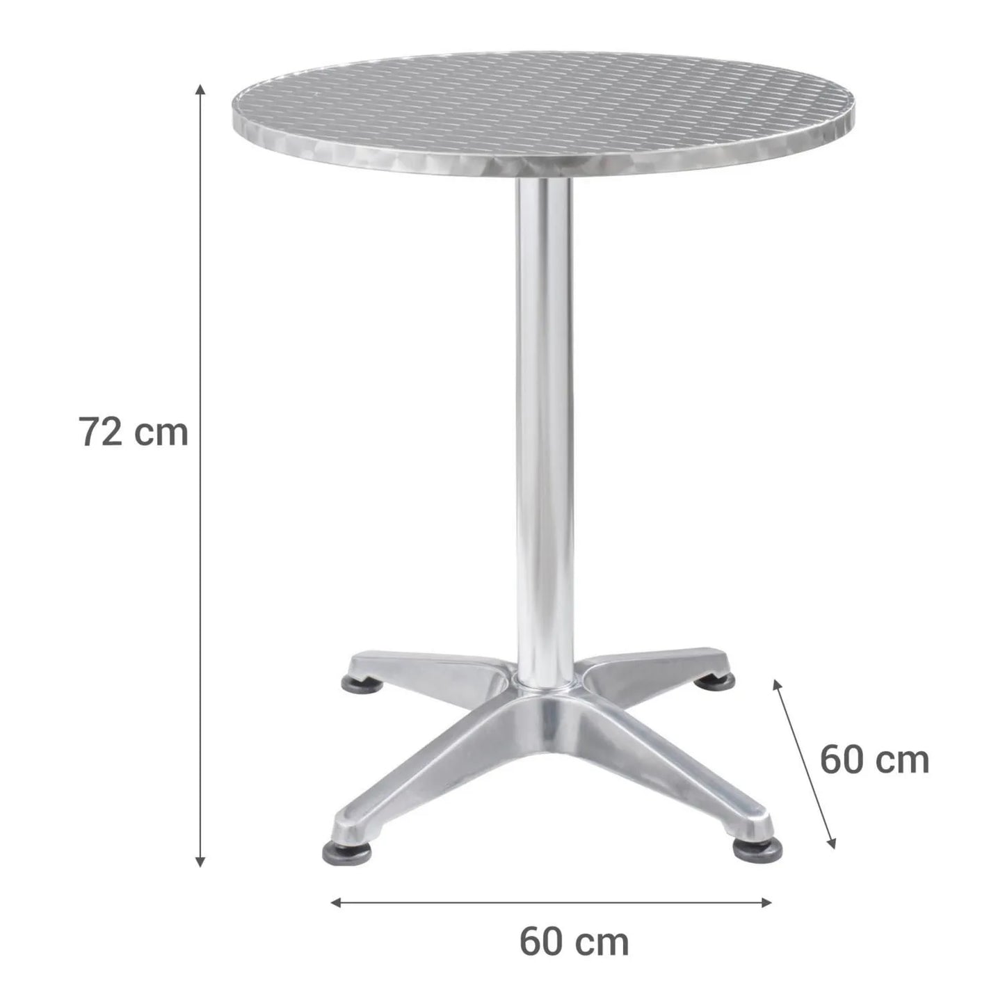 Mesa De Jardín Bistro Aluminio 60cm