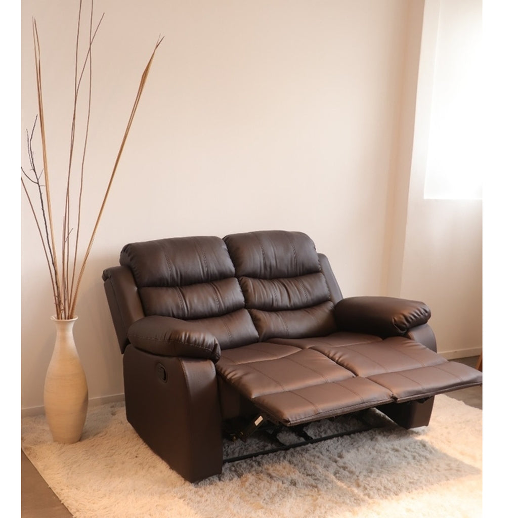 Sillón Reclinable 2 Cuerpos Beverly Negro/Marrón/Gris