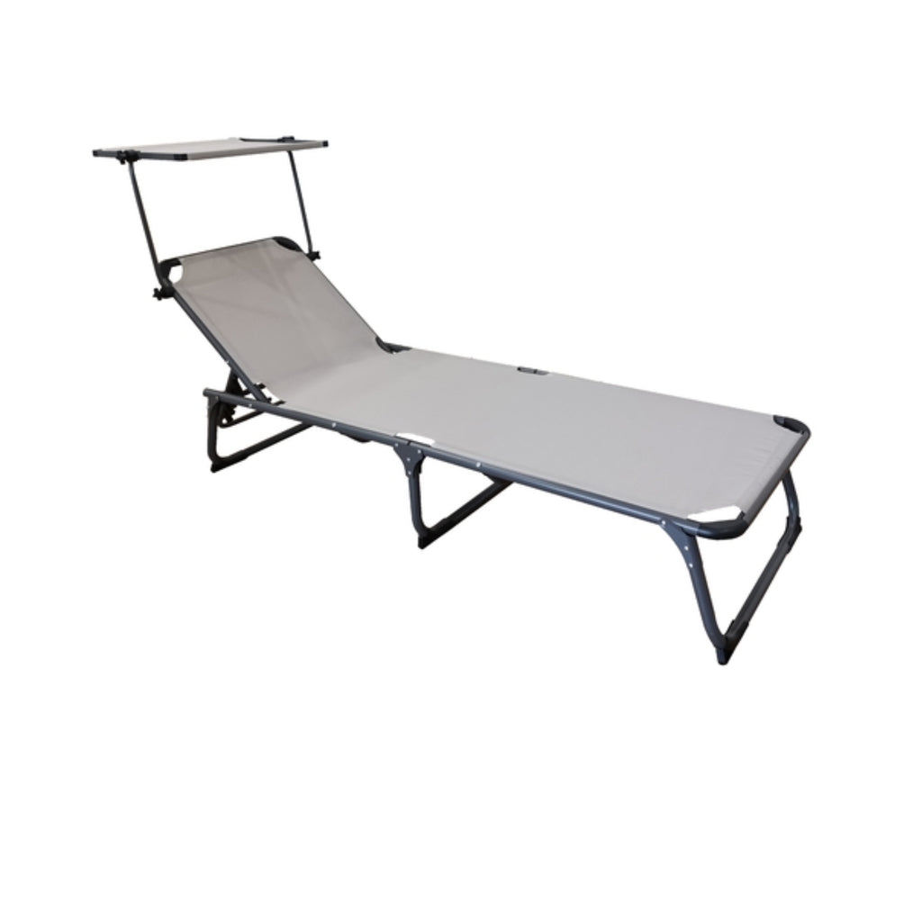 Reposera Plegable Aluminio C/ Cobertor Solar
