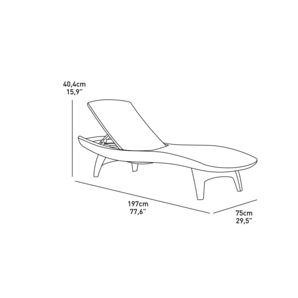 Juego De Reposeras Y Mesa Keter Pacific Sun Gris