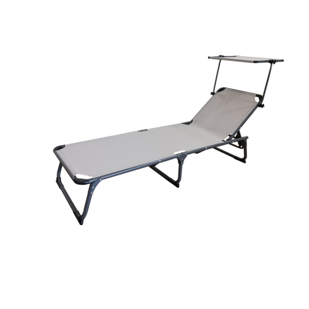 Reposera Plegable Aluminio C/ Cobertor Solar
