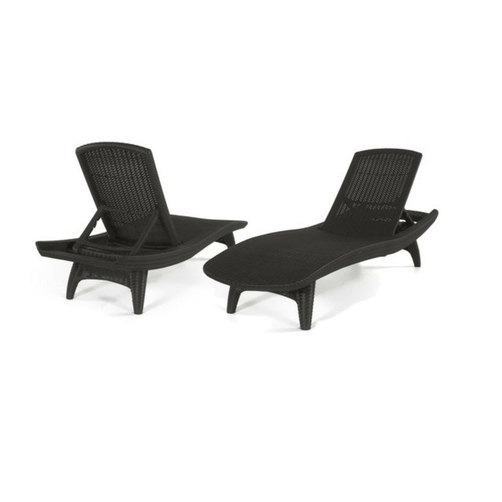 Juego De Reposeras Y Mesa Keter Pacific Sun Gris