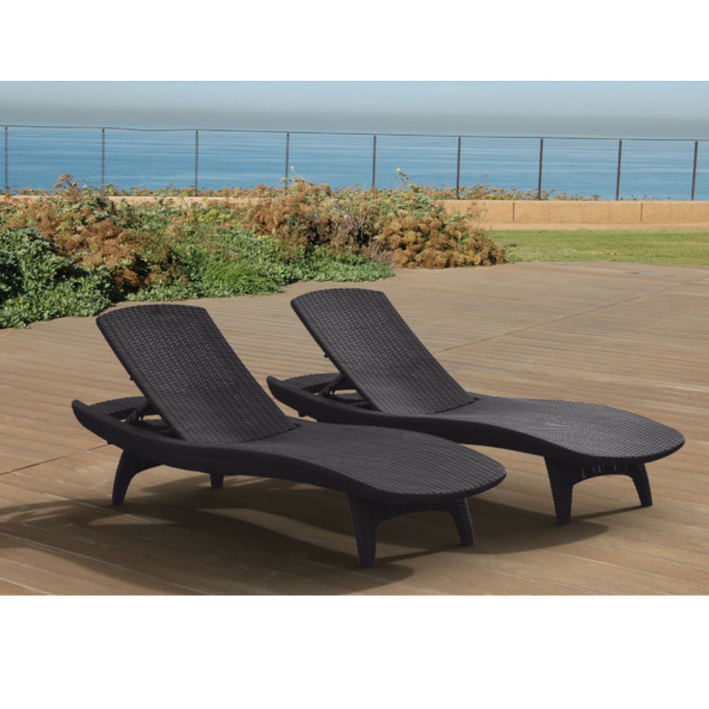 Juego De Reposeras Y Mesa Keter Pacific Sun Gris