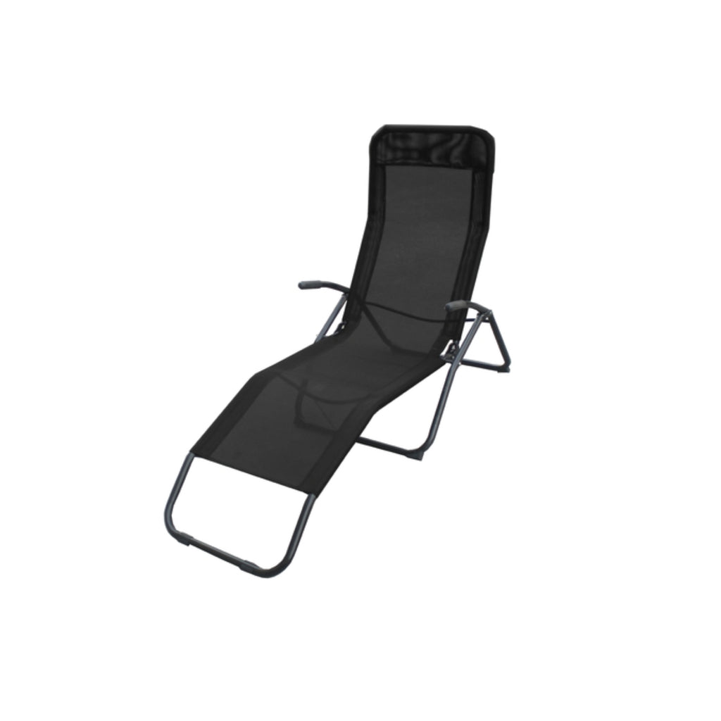 Reposera Glider Acero Textileno Color Negro