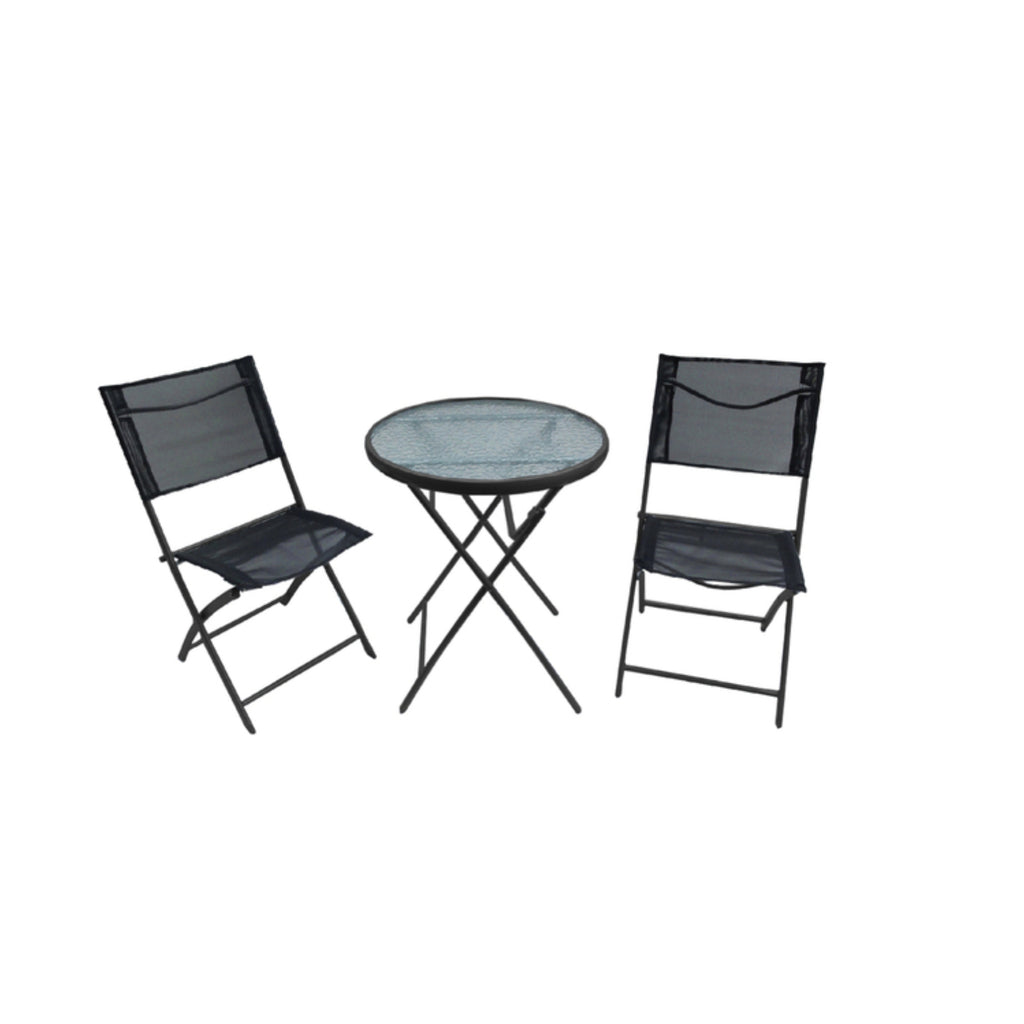 Juego De Jardín Set 3 Piezas Acero Color Negro