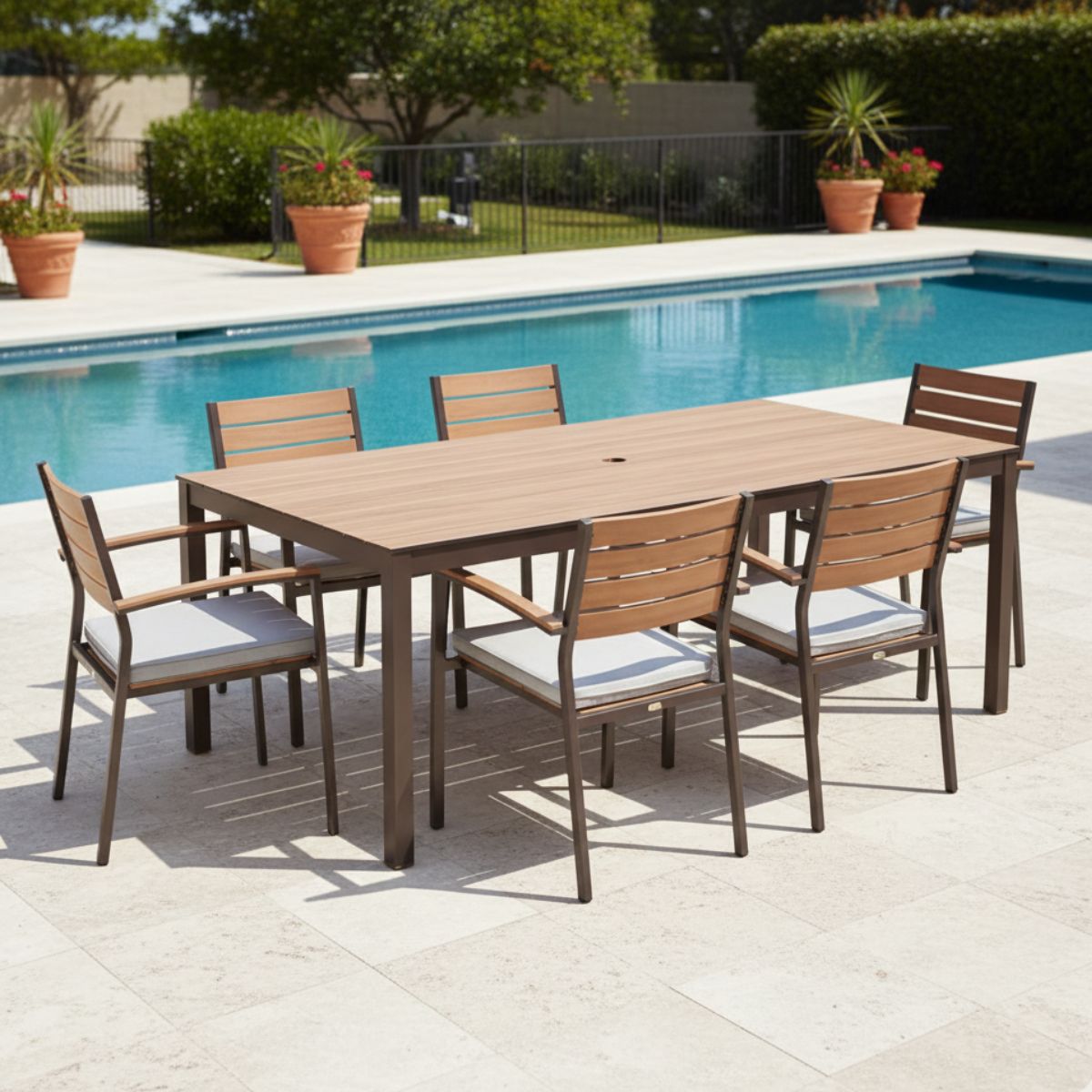 Mesa De Aluminio Chalfonte 213cm