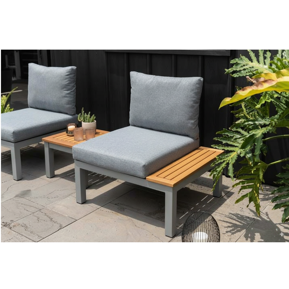 Set De Living Exterior Barcelona 2 Cuerpos