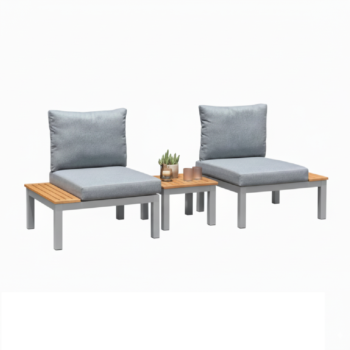 Set De Living Exterior Barcelona 2 Cuerpos