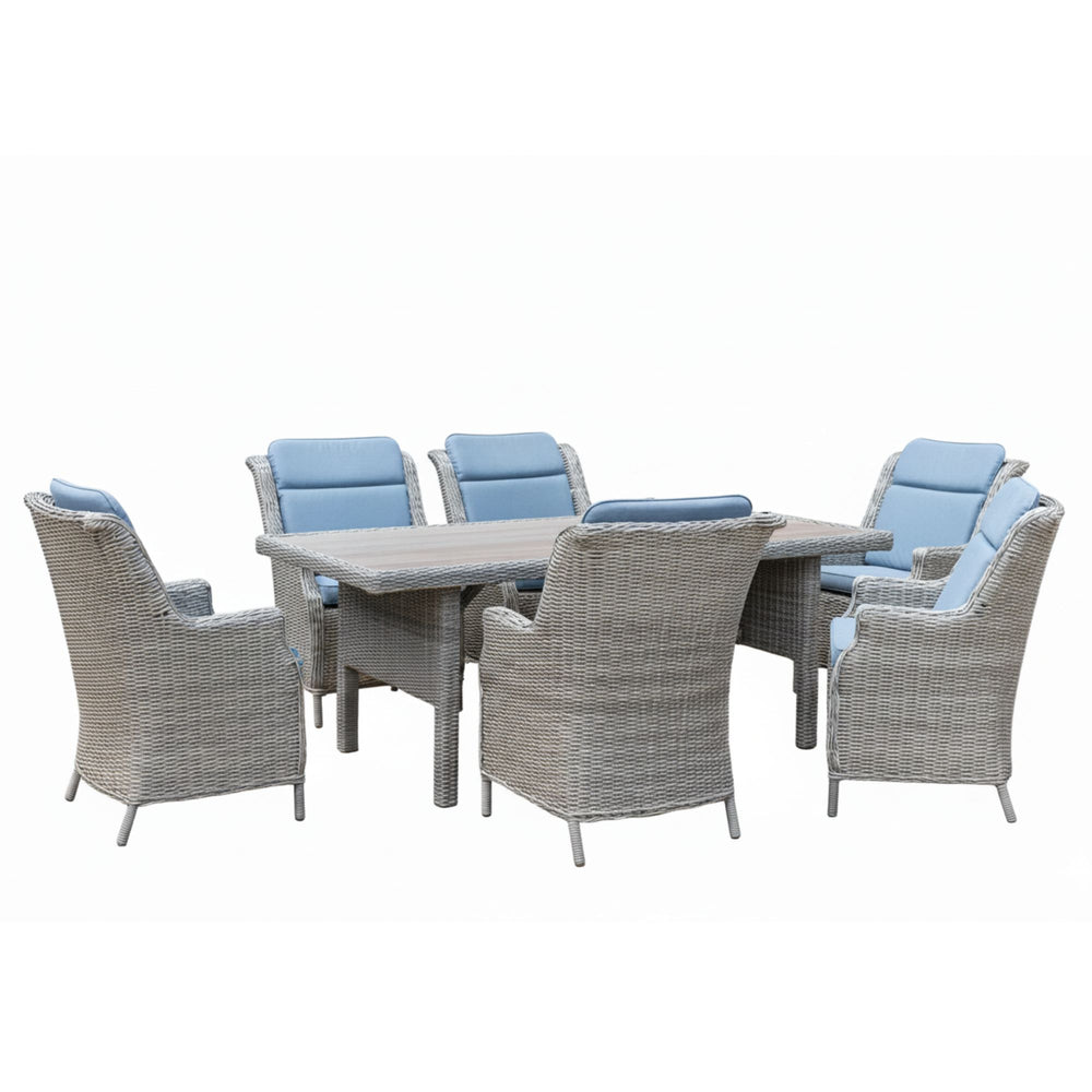 Set De Exterior Bermuda Con 6 Sillas Haití Carver