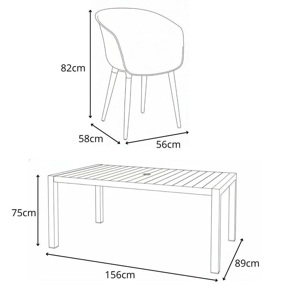 
                      
                        Set De Exterior Panamá Gris Con 6 Sillas Montmatre
                      
                    