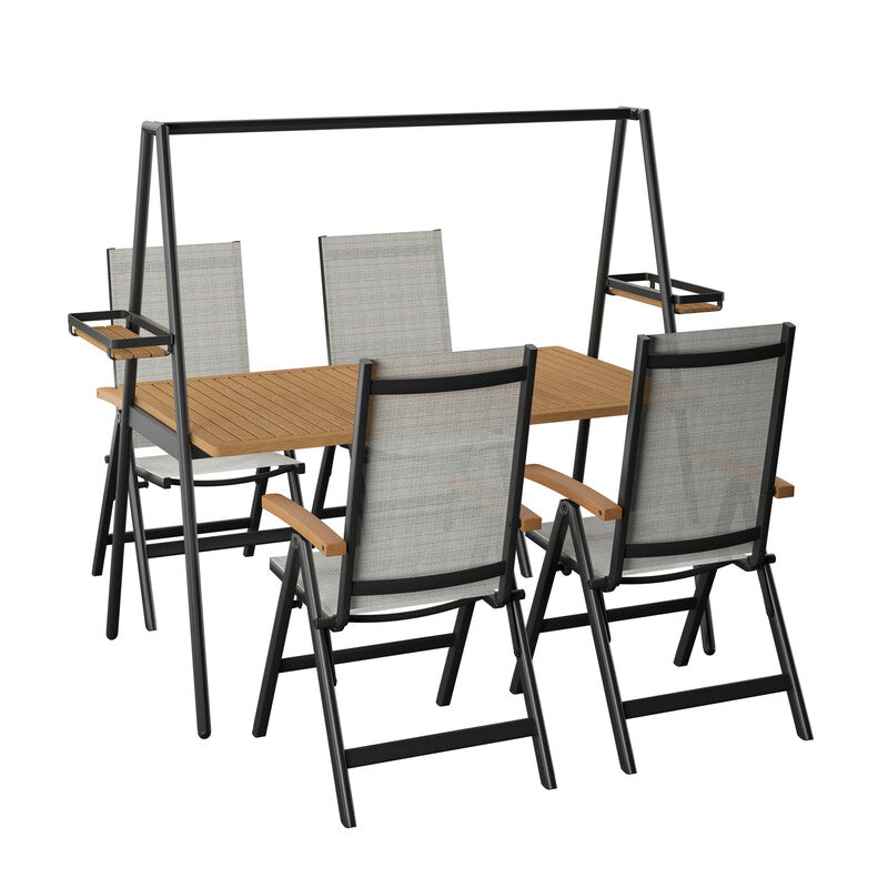Set De Jardín Copenhagen Con 4 Sillas Calanda