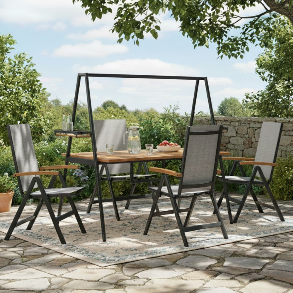 Set De Jardín Copenhagen Con 4 Sillas Calanda