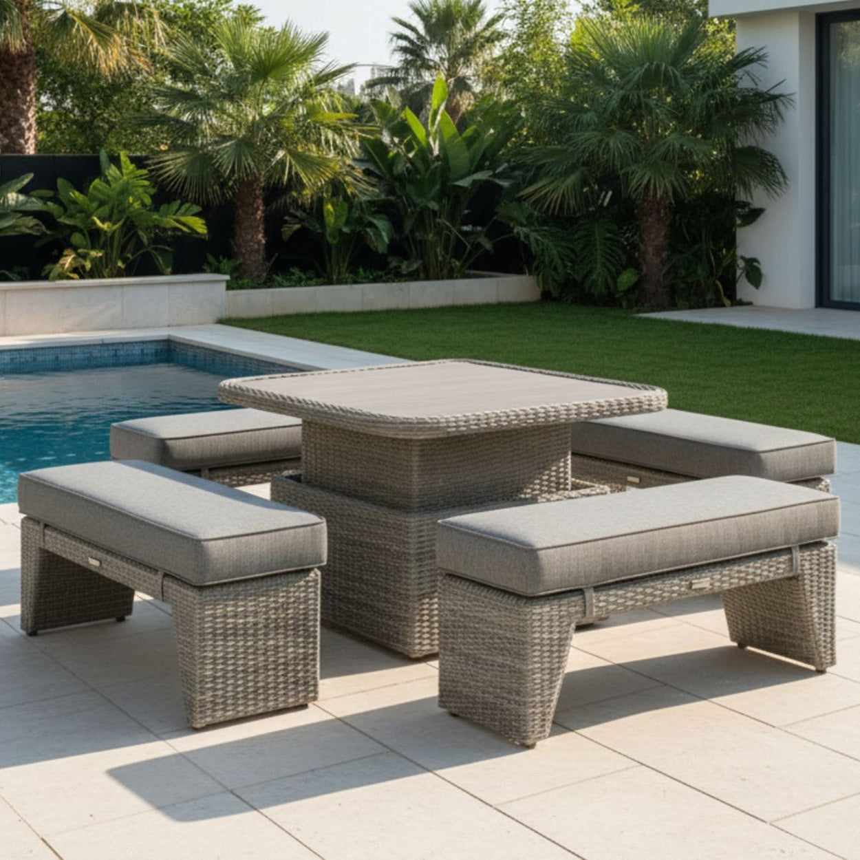 Juego De Jardín Bermuda Gris