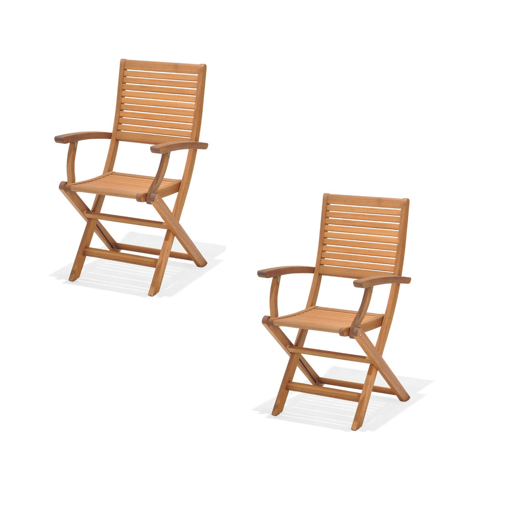 Sillas De Madera Plegables Kingsbury C/Apoyabrazos x2