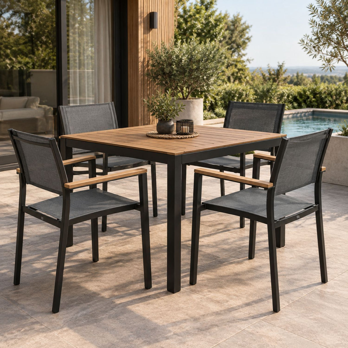 Pack De Sillas Tagula x4 Unidades Color Negro