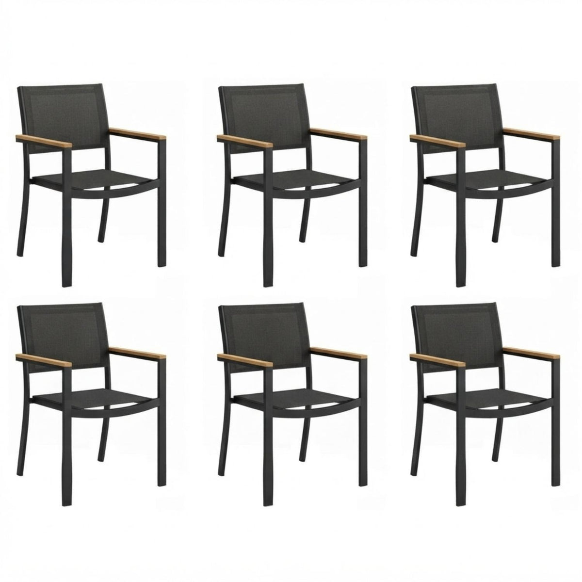 Pack De Sillas Tagula x6 Unidades Color Negro