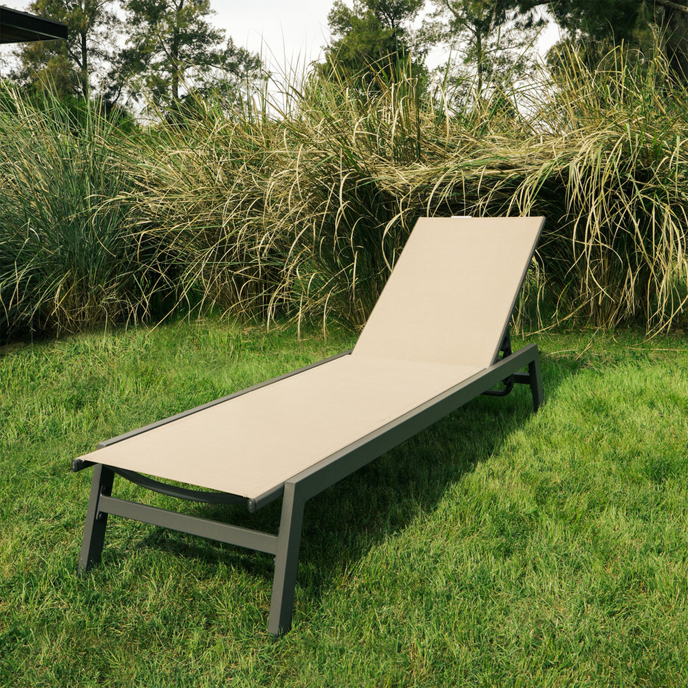 Corfam Rigs Set De Reposeras de Aluminio y Textilino Negro o Beige CORFAM – Corfam