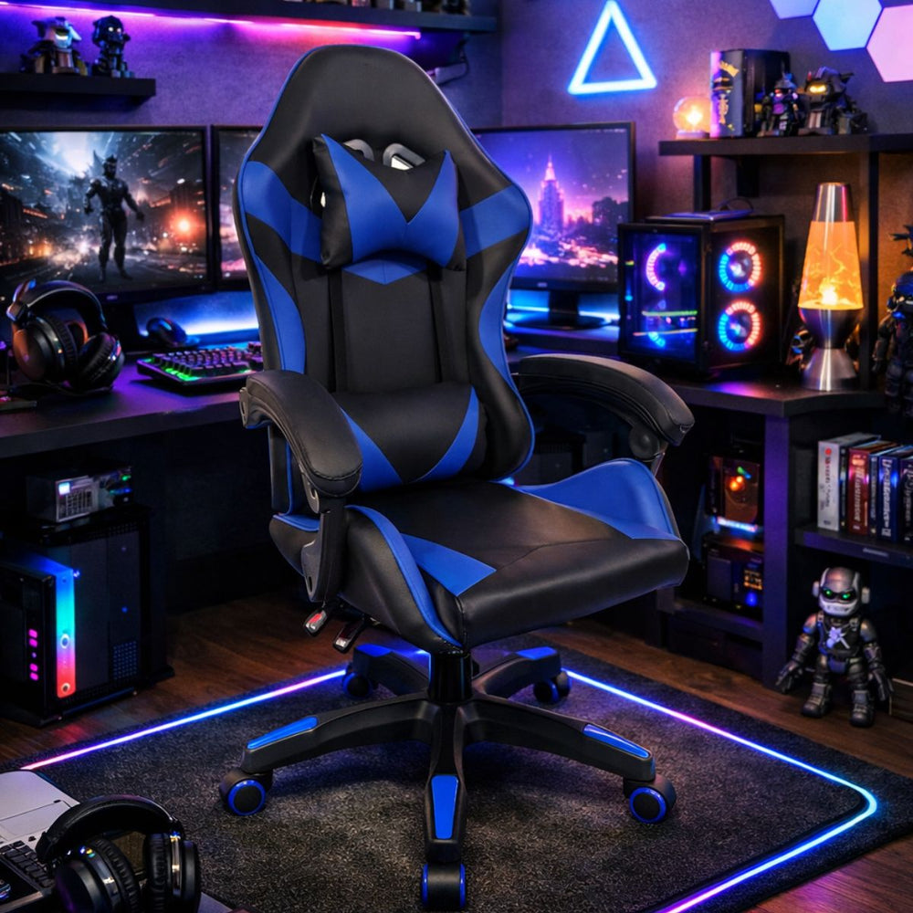 Silla Gamer Ergonómica Azul CORFAM – Corfam