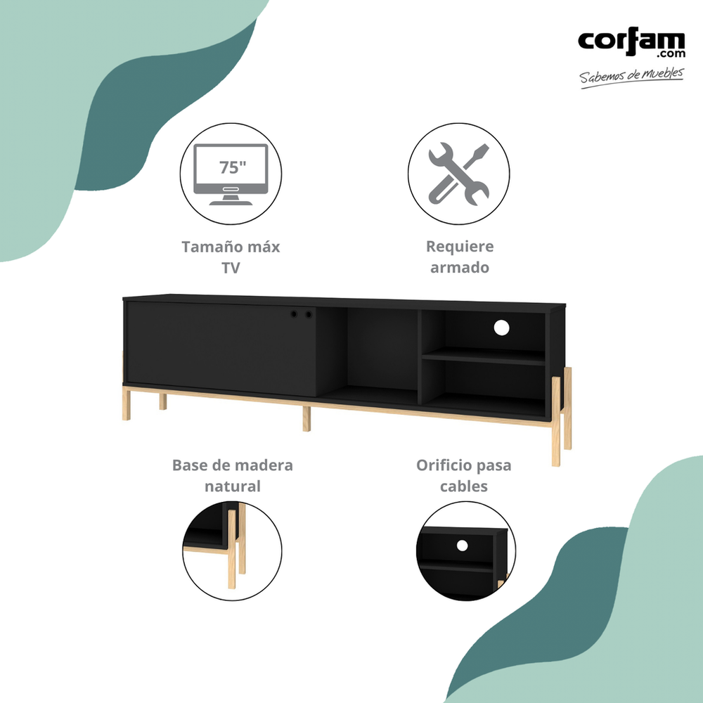 
                      
                        Rack Para Tv Negro Molly
                      
                    